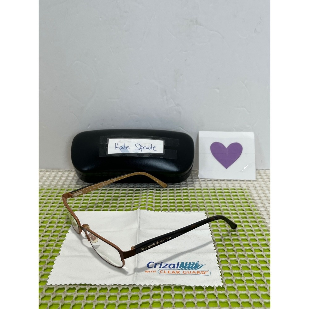 Kate Spade Ambrosette JUV Brown Polka Dot‎ Tortoise Eyeglasses 52-17-135